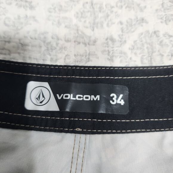 Tan Black Tropical Camo Swim Board Shorts Size 34 - Picture 3 of 4